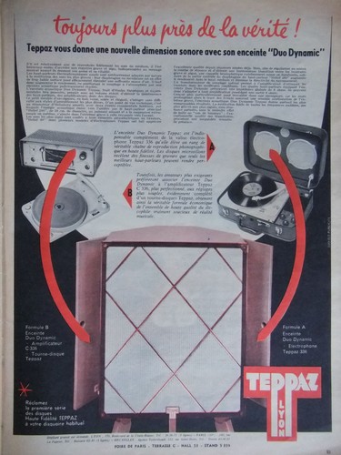 Publicité 1958 tourne disque - 1958, tourne-disque