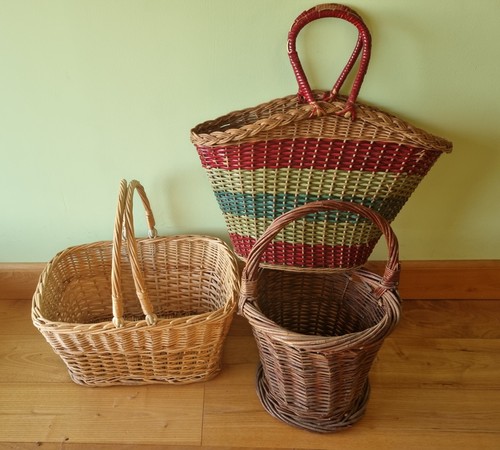 Panier ancien osier rotin - panier,