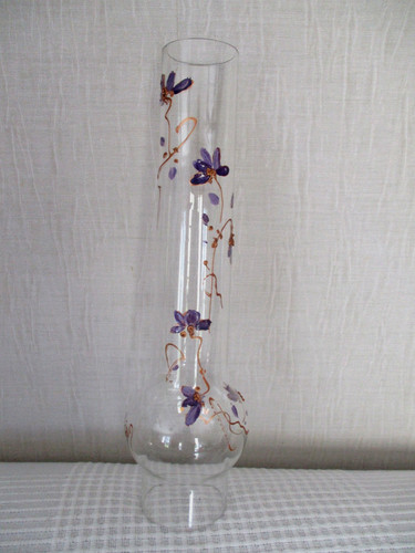 Ancien tube verre émaillé