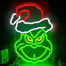 Enseigne néon Grinch Noël