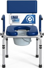 Drop Arm Bedside Commode