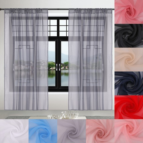 Voile uni rideaux - voile, (2