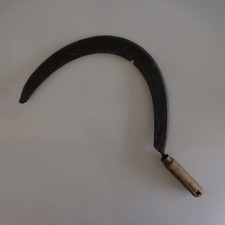 Faucille serpette fait main sickle clover handmade vintage XIXe déco XXe France