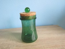 Pot avec couvercle en verre soufflé bullé de la verrerie de BIOT signé 17 CM