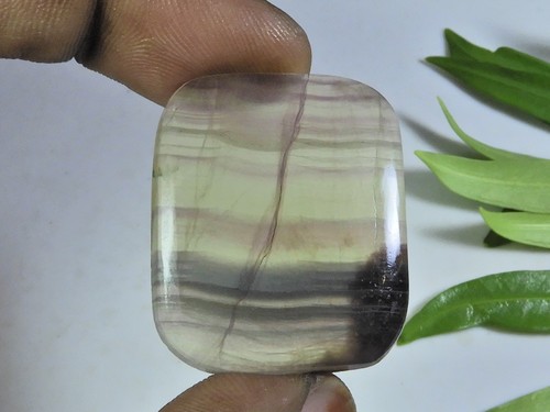 Cabochon coussin fluorite