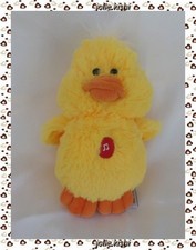 Doudou Peluche Canard Jaune Sonore Gipsy 15 cm