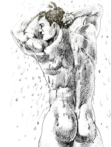Dessin original peint la - dessin, à