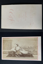 Silly, Nice, portrait de femme à l'orientale Vintage cdv albumen print.