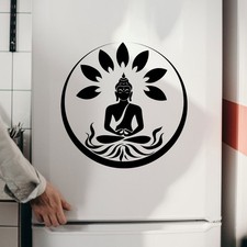 Sticker Mural Lotus Mandala Design Mat??riau PVC Amovible pour D??coration Chamb