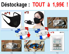 DÉSTOCKAGE : TOUT à 1,95€ !  Masques réutilisables lavables + filtres