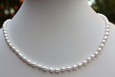 A24 45cm VRAI PERLES D'eau douce bijoux collier de perles collier chaîne collier