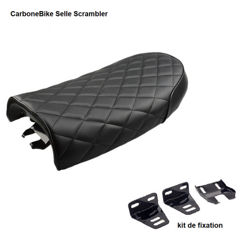 Selle plate carreau noir