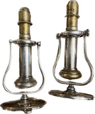 MILLER & SONS / 179 PICCADILLY & Paire Lampes Cabine De Bateau & Bronze & Marine
