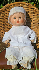 Antique Composite 16" Baby Doll 1920s Open Mouth Sleep Eyes Cloth Body