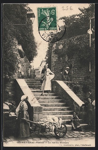 Cpa couhé vérac rue du - cpa,