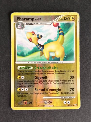 Carte pokémon pharamp 127 - carte, 1/127