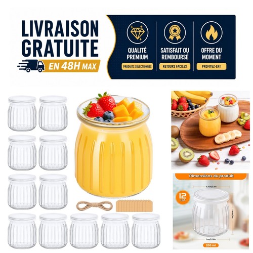 Lot pots verre - lot, 12
