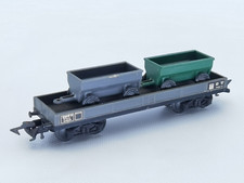 HO JOUEF - Wagon Plat NTyw 57629 SNCF + Chariots - Excellent Condition - 16#