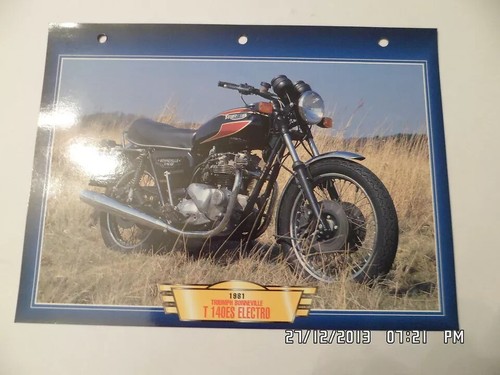 Carte fiche moto triumph - fiche,