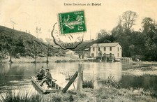 Carte LE DORAT Usine électrique du Dorat Pêcheurs sur barque