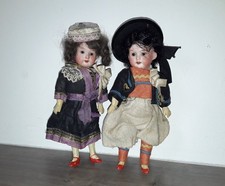 BEAU PETIT COUPLE  DE POUPÉES ANCIENNES TETE PORCELAINE GERMANY