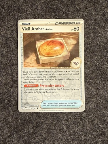 Carte pokémon vieil ambre - carte,