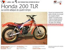 HONDA 200 TLR ( TL 200 R ) 1983 Fiche Moto 000180