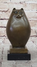 Sculpture En Bronze De Chat En