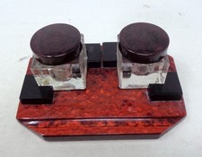 Joli double encrier ancien en