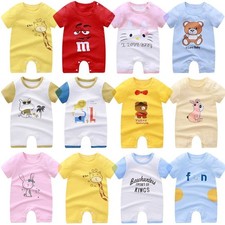 Combinaison barboteuse coton nouveau-né bébé garçon fille enfant body vêtements tenue