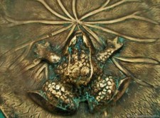 Vide poche ancien grenouille bronze Empty pocket old bronze frog