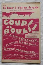 Partition ancienne / 1930 / COUPS DE ROULIS, OPERETTE