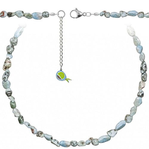 Collier larimar perles - larimar,