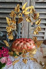 ANCIEN INTERIEUR DE GLOBE DE MARIE NAPOLEON III FLEURS EN CIRE