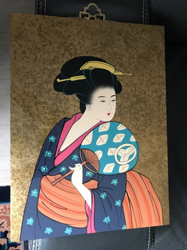 Tableau bois laque - bois, chine