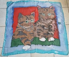 Foulard/carré ancien "chats"