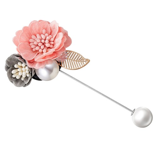 Double fleur imitation - , perles