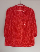 Blouse/chemise rouge/blanc