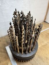 support Tournant + Lot 58 Mèche À Bois Chignole, OUTIL OLD TOOL, ANCIEN (n°1)