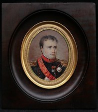 Miniature gouache portrait