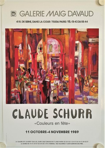 Affiche claude schurr 1989 - affiche,