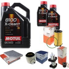 Mahle Inspection Set 7 L Motul 5W-30 8100 X-Clean + pour Audi A4 Toute Route 3.0