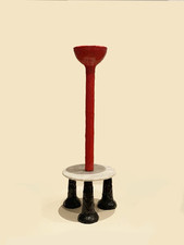 Stand Pedestal DLG années 80 Brutalist PostModern Memphis Table Gaetano Pesce
