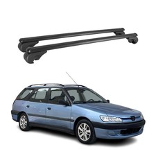 Barres de toit Transversales pour Peugeot 306 1997-2001 Break Aluminium Noir