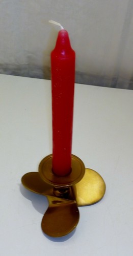 Porte bougie laiton avec - bougie,
