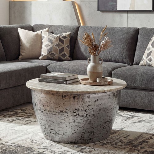 Table basse 60cm marbre blanc