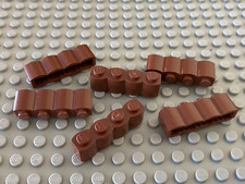 6 x LEGO RedBrown brick log