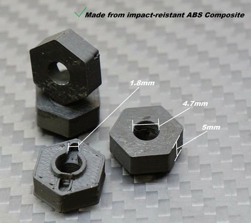 Moyeux hex roue 12mm - de, pour