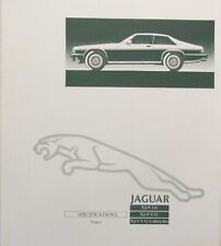 JAGUAR  XJS 3,6 ET V12 + V12 CABRIOLET   SPECIFICATIONS   CATALOGUE BROCHURE