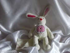Doudou lapin blanc et rose